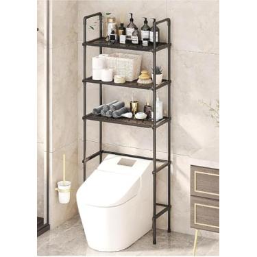 Imagem de Prateleira Para Máquina De Lavar, Prateleira De Vaso Sanitário, Prateleira De Banheiro, Prateleira De Suporte De Vaso Sanitário Com 3 Prateleiras, White
