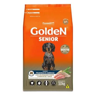 Imagem de Ração Golden Cães Sênior Mini e Pequeno sabor Frango e Arroz 3 Kg, 300