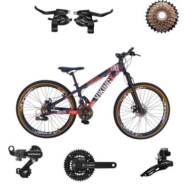 Imagem de Bicicleta 26 VikingX T25 21v Shimano Profissional Pneu Aro 26 Balão Faixa Amarela-Unissex