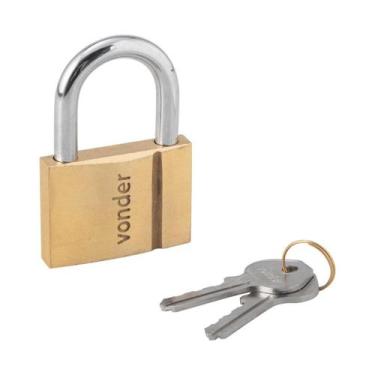 Imagem de Cadeado De Latão VONDER 50mm 2 Chaves Não Enferruja Cor Dourado