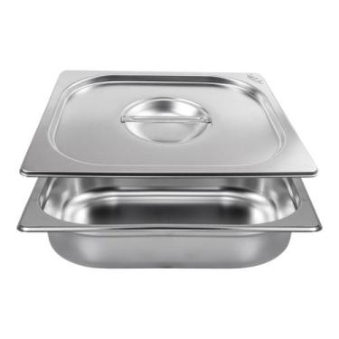 Imagem de Cuba Gastronomica Padrão Gn 1/2 65mm com Tampa Inox Weck