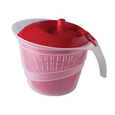 Imagem de Centrifuga de Saladas Com Tampa Giratória Secador de Salada Plásutil -