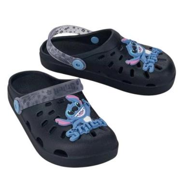 Imagem de Babuche grendene kids disney urban stitch 23197, Preto azul, 29