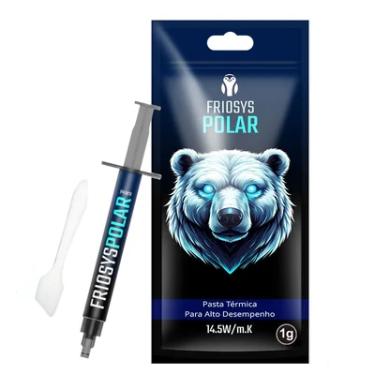 Imagem de Pasta Térmica Friosys Polar 1g 14.5 W/mk Overclock.