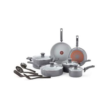 Imagem de Conjunto de Panelas Tefal Recycled Ceramic 10 Peças Cinza Antiaderente Cerâmico Tampa Vidro