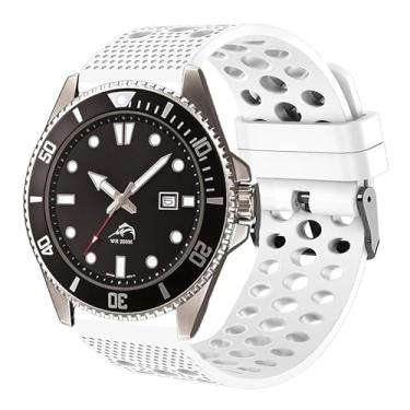 Imagem de Compatível com pulseiras Casio MDV106-1A, pulseira esportiva de silicone Lamshaw de 22 mm com fivela de metal compatível com relógio Casio série MDV106, tamanho único, metal, 1