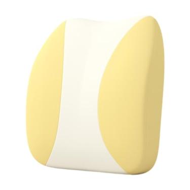 Imagem de predolo Almofada para costas para cadeira de escritório, almofada de apoio para costas, suprimentos confortáveis, de assento para cadeira de leitura de, Amarelo