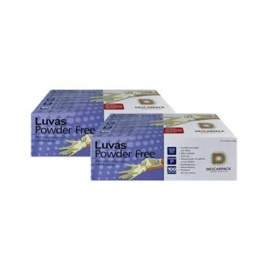Imagem de Luva powder free não cirúrgico s pó descarpack 200un tam m, M