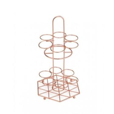 Imagem de Suporte para temperos De Ferro Cromado Rose 16x16x31cm Lyor