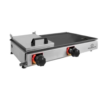 Imagem de Chapa de Lanche Sanduicheira Hambúrguer Grill Gourmet Hot Dog com Prensa abafador Inox Praticidade Portatil Ponente