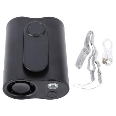 Imagem de AUNMAS Fã Pessoal Recarregável da Cintura, Ventilador Portátil Inteligente Com Luz LED, 5 Velocidades, 3000mAh, 6h de Tempo de Execução, Pescoço Vestível e Clipe de Cinto para Camping (Preto)