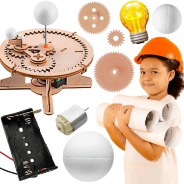 Imagem de Brinquedo projeto maker escavadeira madeira avião motor eletrico órbita terrestre feira de ciencias educativo para montar faça voce mesmo feira de ciencias escolar 7 anos (Órbita Terrestre TCC)