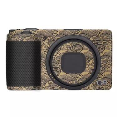 Imagem de Adesivo de câmera resistente ao desgaste GR 3 GR 3X Película protetora decalque de película protetora de precisão para Ricoh GR3 GR3X (ouro onda)