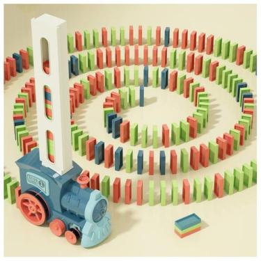 Imagem de Brinquedo Domino Train PREPHY 180PCS, empilhamento automático de mais 