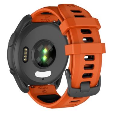 Imagem de ISABAKE Pulseira de relógio para Garmin Vivoactive 4/Venu 2, pulseira de silicone de liberação rápida de 22 mm compatível com Garmin Forerunner 570 de 47 mm/Forerunner 265/Forerunner 255/Venu 3