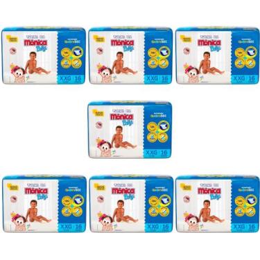 Imagem de Kit Fralda Turma da Mônica Baby  Jumbo - Tam XXG - 112 Fraldas - ATACA