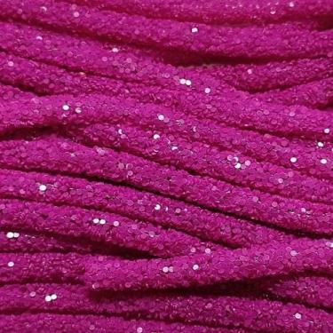 Imagem de Tubo de paetê 4,5 mm (1 metro) - LADEIRA, PINK NEON