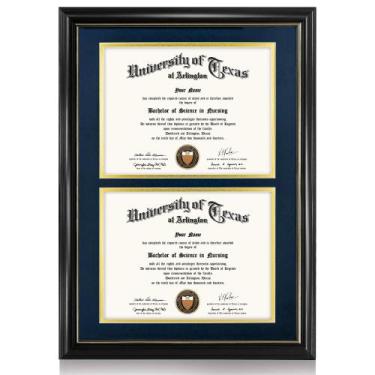 Imagem de Diploma Frame Graduation Mall Double 21x29,7 cm Madeira e acrílico - G