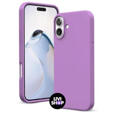 Imagem de Capa Case Capinha Para iPhone 16 Silicone Com Bordas Elevadas Aveludada Forro Premium (LILAS)