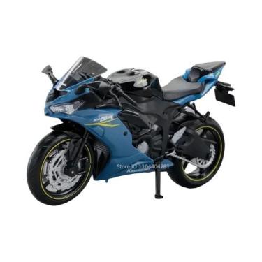Imagem de Modelo De Motocicleta Diecast Kawasaki KX450 ZX-6R Em Escala 1:12 Com 