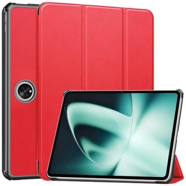 Imagem de Kepuch Couro-PU Capas Bolsas Estojos para Oppo Pad 2/Oneplus Pad 11.6" - Vermelho