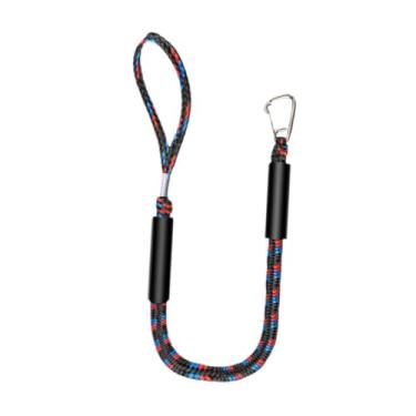 Imagem de KiBcsLic Linha de ancoragem elástica, corda de ancoragem elástica, linha de para barcos de caiaque, Preto