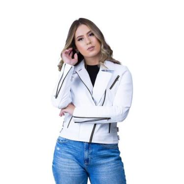 Imagem de Jaqueta de Couro Perfecto Paris Branco - Parra Couros, M