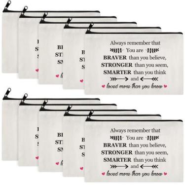 Imagem de Bolsa de cosméticos Saintrygo Inspirational Canvas, 10 unidades para m