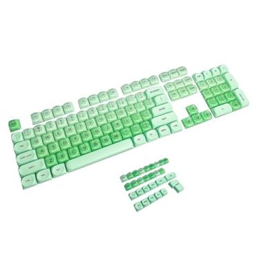 Imagem de AsrMyjcx Conjunto de Keycaps, acessórios para teclado, moderno, profissional, leve, para teclado mecânico, substituição resistente, 132 teclas, presentes, Verde