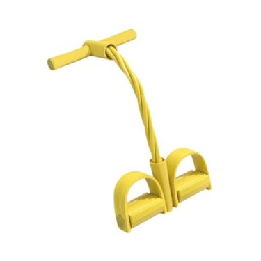 Imagem de kowaku Faixa de resistência de pedal, corda de tensão multifuncional, cordas elásticas de puxar, faixas de exercícios, equipamentos de fitness para academia, Amarelo