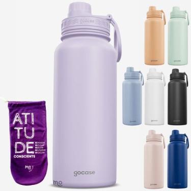 Imagem de KIT Garrafa Térmica Gocase Fresh 950ml com ECO saquinho protetor Molib