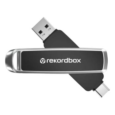 Imagem de Pendrive DJ Rekordbox Alphatheta Flash Drive - velocidade de leitura de até 1.000 MB/s e velocidade de gravação de 900 MB/s, alto desempenho, conector duplo USB tipo C e USB tipo A (512 GB)