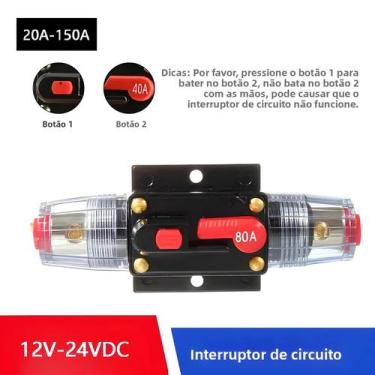 Imagem de Disjuntor Resetável De Alta Corrente 20A-150A 12/24/48V DC Com Reset M