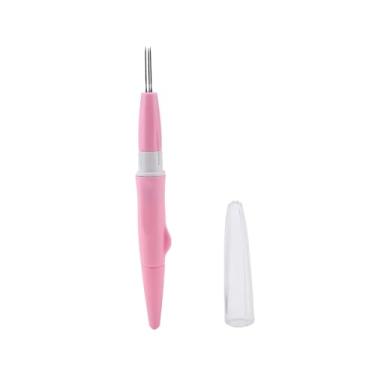 Imagem de Caneta de Bordado, Alça Confortável para Aderência, Criação de Bricolage para Decorar Roupas, Bom Presente Os Amantes, Obras Arte Completas Com 3 Agulhas, Feitas (Rosa)