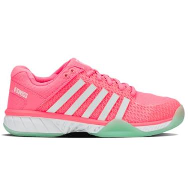 Imagem de K-Swiss Tênis feminino Express Light Pickleball Pickleball, Rosa pastel neon, menta neon, branco, 36 BR