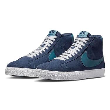 Imagem de Nike Tênis unissex adulto Sb Zoom Blazer Mid Fitness, Azul-marinho meia-noite/azul marinho/preto/azul-piscina, 41