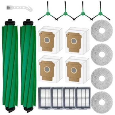 Imagem de ECOMAID 19 kits de substituição para aspirador de pó robô iRobot Roomba Plus 405/505, inclui 2 escovas principais, 4 filtros HEPA, 4 escovas laterais, 4 sacos de pó, 4 panos de esfregão, 1 escova de