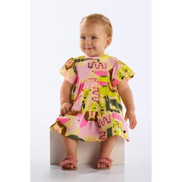 Imagem de Vestido em Algodão para Bebê Up Baby, Amarelo, 2