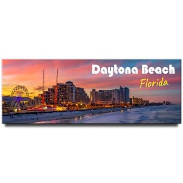 Imagem de Daytona Beach Panoramic Fridge Magnet Florida Travel Souvenir