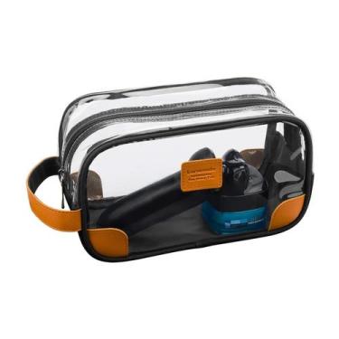 Imagem de Bolsa de higiene pessoal Lermende Clear para homens que viajam preta