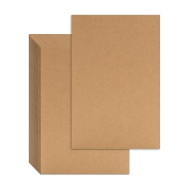 Imagem de 25 peças de quadro de livros, placa de fichário, placa de capa, aglomerado resistente para encadernação de livros, papelão DIY (marrom, 10 x 15 cm 80 PT)