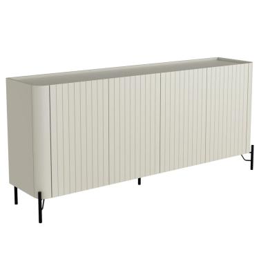 Imagem de Aparador Buffet Sala de Jantar 4 Portas Brise Pés Industrial Preto Naim I03 Luna - Lyam Decor