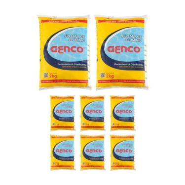 Imagem de Kit 8 Sulfato De Alumínio Decantador Clarificante 2kg Genco