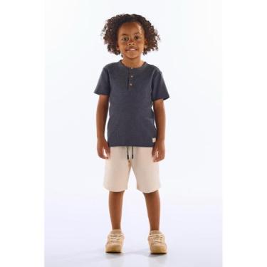 Imagem de Conjunto Camiseta e Bermuda Infantil Up Baby, Cinza, 2