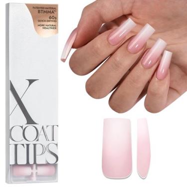 Imagem de Press on Nails battbox nails XCOATTIPS Ombre Pink White 150 unidades -