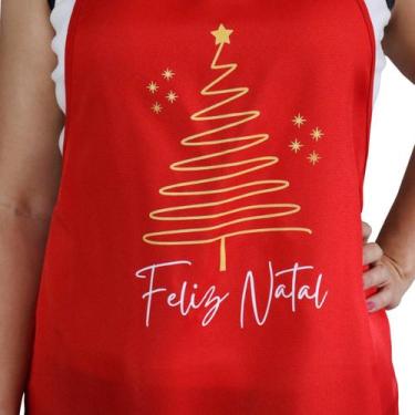 Imagem de Avental de Natal Presente Feliz Natal - D Lima produtos, Avental Feliz