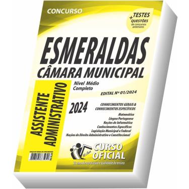 Imagem de Apostila Câmara De Esmeraldas Mg - Assistente Administrativo