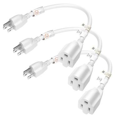 Imagem de Cabo de extensão FIRMERST 1 pé 15A 1875W 125V 3 pinos listado pela UL