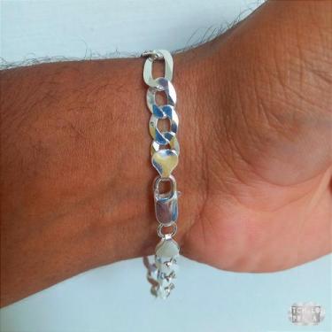 Imagem de Pulseira Italiana 3x1 Prata 925 - 8mm - Joia de Alta Qualidade - no-br