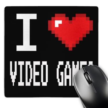 Imagem de 3dRose Mouse pad 8 X 8 X 0,25 Geeky Old School Pixelated Pixels 8Bit I Heart I Love Video Games (mp_119153_1)